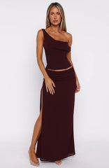 Unavailable Energy Maxi Dress Burgundy