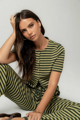 Ireland Striped Top in Green
