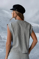 Benji Muscle Tee in Grey