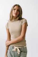 Kimberly Ribbed Top in Oatmeal