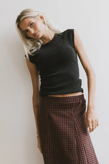 Huxley Cap Sleeve Top in Black