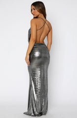 You're So Heartless Maxi Skirt Gunmetal