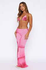 Luminous Maxi Skirt Blush Bloom