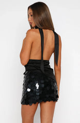 At A Glance Halter Top Black