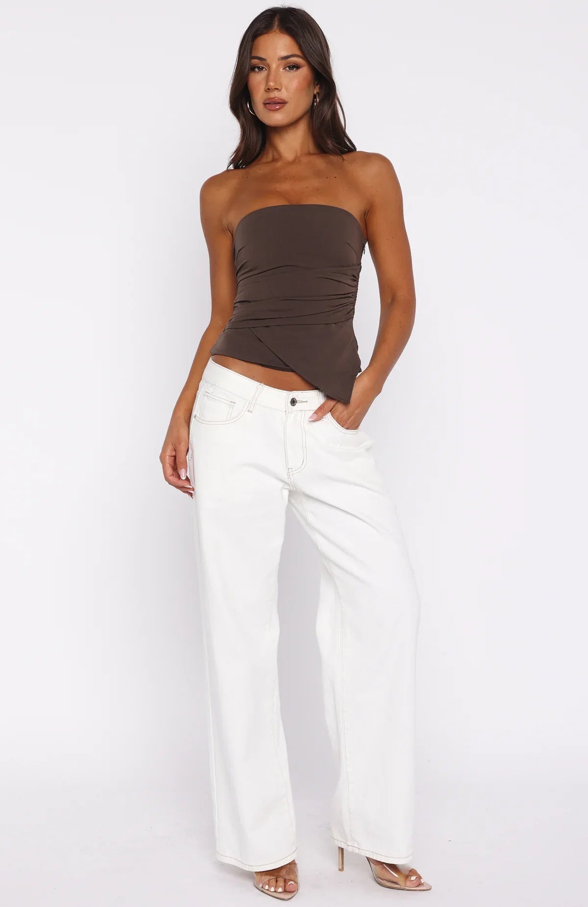 Midnight Ego Strapless Top Cocoa