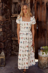 Jayce Embroidered Floral Maxi Dress